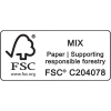 a white label with black text