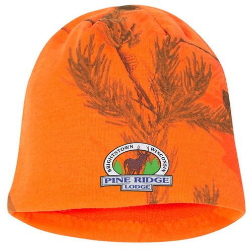 Additional Image 5 - an orange beanie with a logo