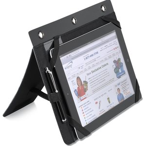 Additional Image 4 - a black tablet with a black stand