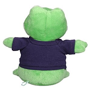 Additional Image 1 - a green stuffed animal with a blue shirt