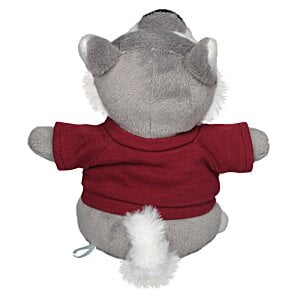 Additional Image 1 - a grey stuffed animal with a red shirt
