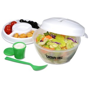 Additional Image 2 - a bowl of food with a spoon and a plastic lid