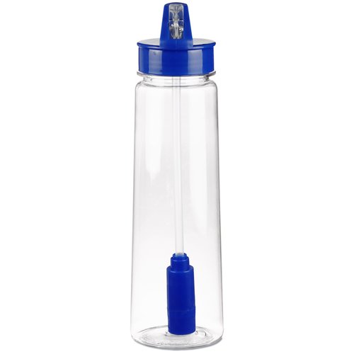Additional Image 3 - a clear plastic bottle with a blue lid