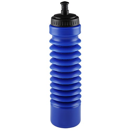 Additional Image 1 - a blue water bottle with a black lid