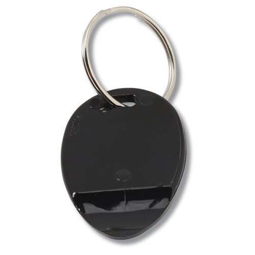 Additional Image 2 - a black key chain with a ring