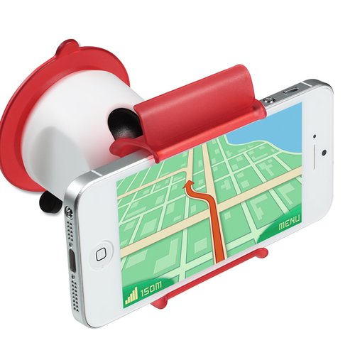 Additional Image 4 - a phone with a red and white speaker