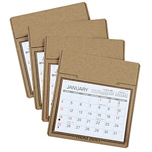 Additional Image 1 - a group of brown folders with white calendar