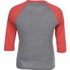 View Image 3 of 3 of Bella+Canvas 3/4 Sleeve Tri-Blend Baseball Tee - Embroidered