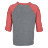 View Image 3 of 3 of Bella+Canvas 3/4 Sleeve Tri-Blend Baseball Tee - Toddler