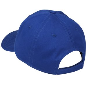 Additional Image 2 - a blue hat with a hole in the back