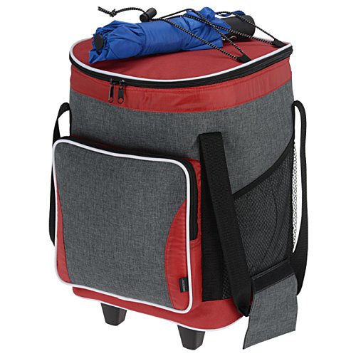 Additional Image 3 - a red and grey bag with a blue umbrella