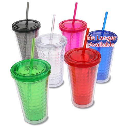 Additional Image 2 - a group of plastic cups with straws