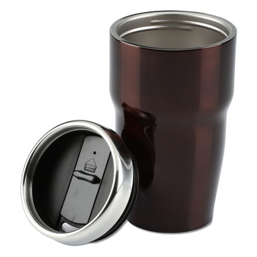 Additional Image 2 - a brown cup with a silver lid