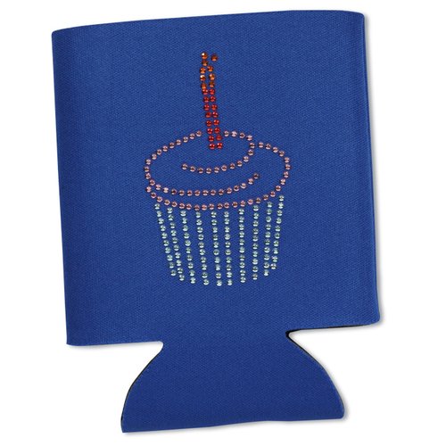 Additional Image 1 - a blue drink holder with a picture of a cupcake