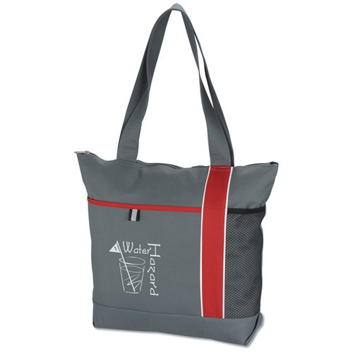 Additional Image 2 - a grey bag with a red ribbon