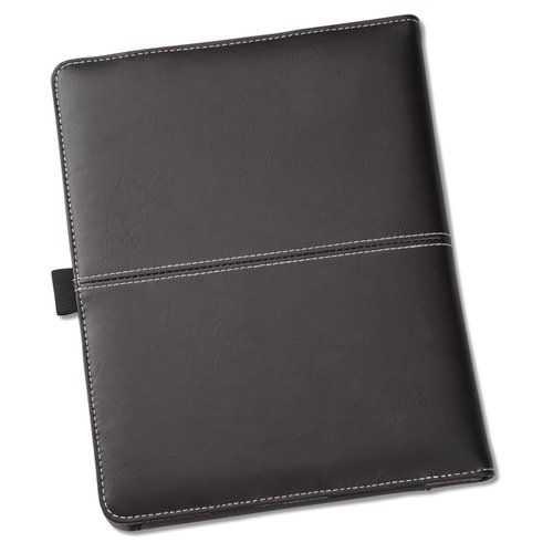 Additional Image 2 - a black leather case with a strap
