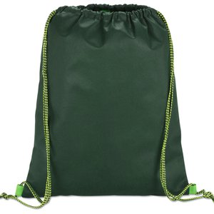 Additional Image 2 - a green backpack with string