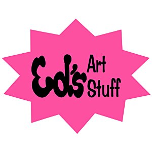 Additional Image 1 - a pink star shaped sign with black text