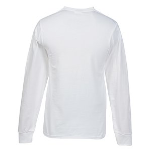 Soft Spun Cotton Long Sleeve T-Shirt - White 118390-LS-W : 4imprint.com