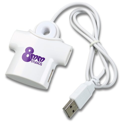 Additional Image 1 - a white usb cable with a purple logo