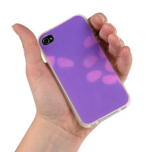 Additional Image 1 - a hand holding a purple cell phone