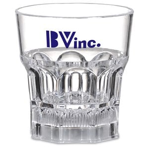 Additional Image 1 - a clear glass with a blue logo