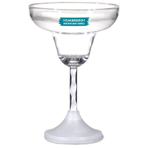 Additional Image 1 - a clear glass with a blue label