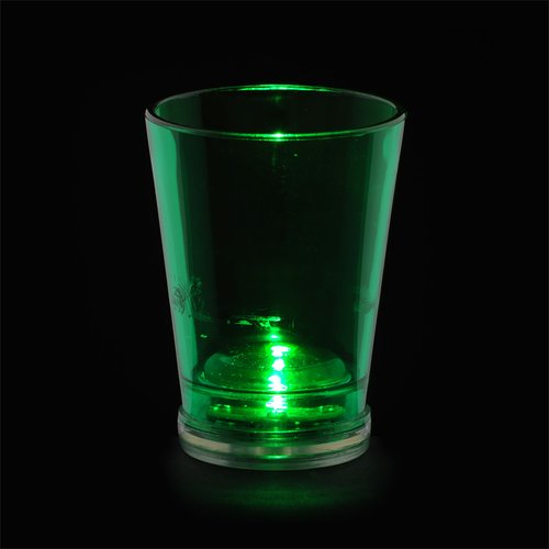 Additional Image 1 - a green shot glass with a light in the dark