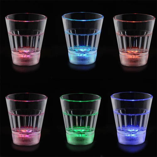 Additional Image 1 - a group of shot glasses with different colored liquids