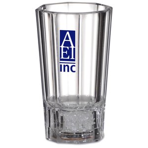 Additional Image 1 - a clear glass with a blue label
