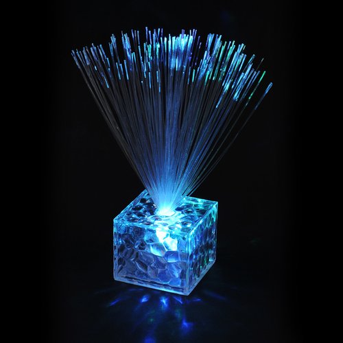 Additional Image 1 - a blue light on a glass cube