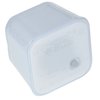 a white cube with a black dot
