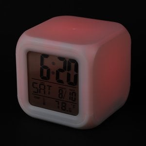 Additional Image 4 - a white and pink digital clock