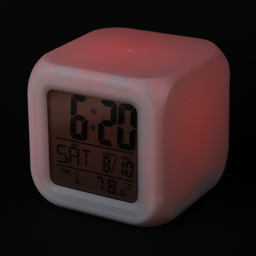 Additional Image 4 - a white and pink digital clock