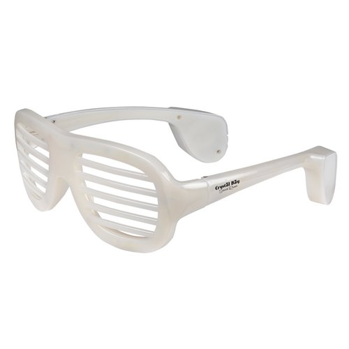 Additional Image 1 - a white sunglasses with white stripes