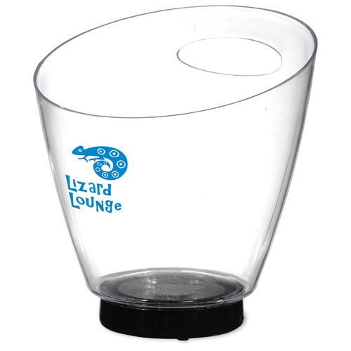 Additional Image 1 - a clear plastic cup with a black base