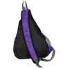 a black and purple bag