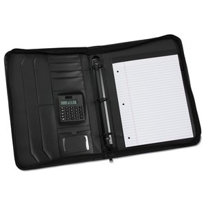 Additional Image 1 - a black wallet with a white paper inside