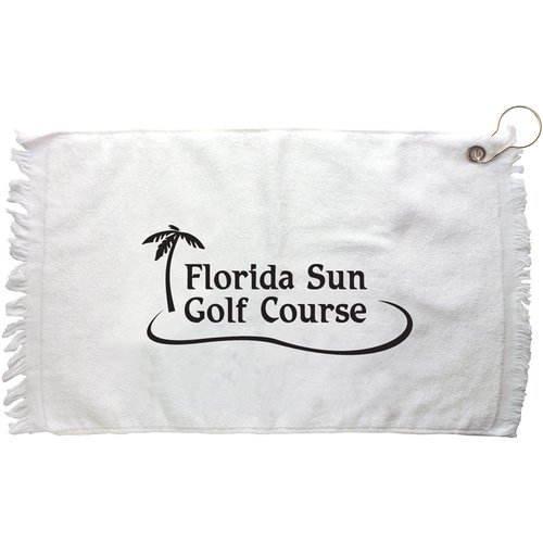 Additional Image 3 - a white towel with black text