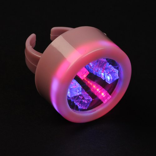 Additional Image 3 - a pink ring with purple lights