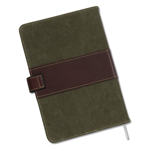 Additional Image 2 - a green notebook with a brown band