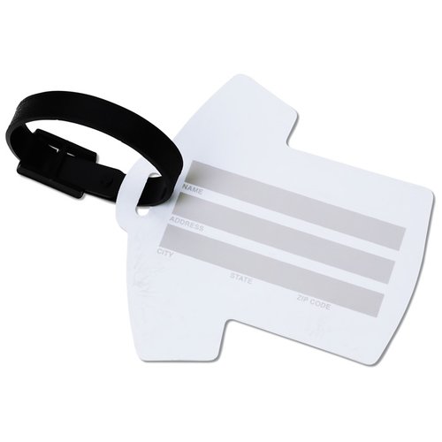 Additional Image 1 - a white tag with a black strap