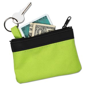 Additional Image 1 - a green and black pouch with keys and money