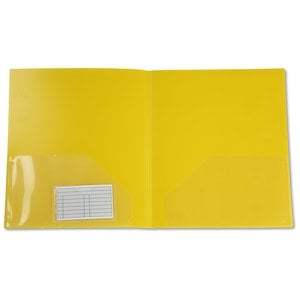 Additional Image 3 - a yellow folder with a white label