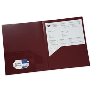 Additional Image 2 - a red folder with a white label