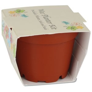 Additional Image 2 - a small brown pot in a white box