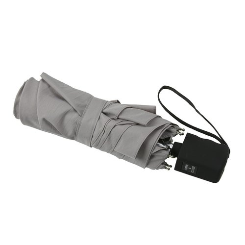 Additional Image 3 - a grey umbrella with a black strap