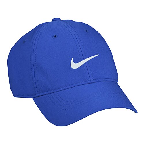 Additional Image 1 - a blue hat with a white swoosh