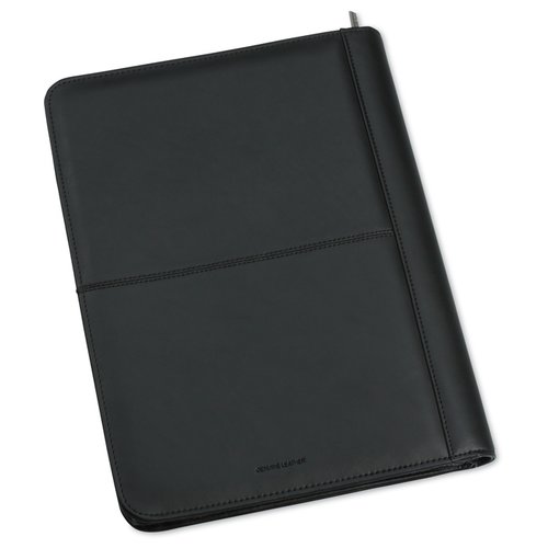 Additional Image 2 - a black leather case with a strap