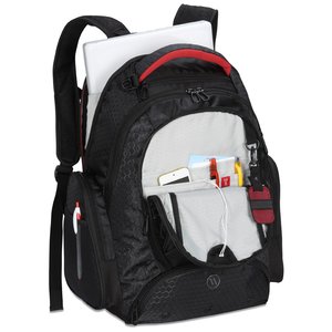 Additional Image 2 - a black backpack with a white object inside